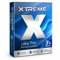 Xtreme Ultra Thin Premium Condom 3pcs Pack | Ultra Thin Natural Latex Condom | Lily Essence | Lubricated