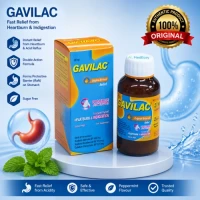 Gavilac 200ml Oral Suspension | Sodium Alginate + Sodium Bicarbonate + Calcium Carbonate | Original ACI Limited | Acidity, Heartburn, Gastric & Acid Reflux Relief